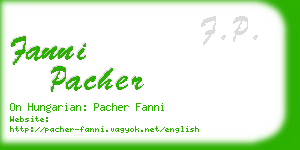 fanni pacher business card